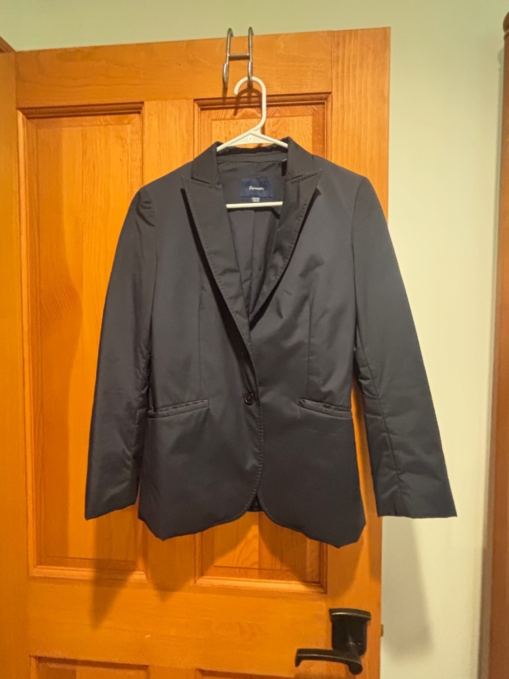 Façonnable Paris Women’s Navy Tailored Blazer Jacket US 2 EU 34 Stretch